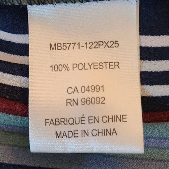 Dalia Womens Multi-Color Striped Sleeveless Lightweight Top Medium - Picture 8 of 11